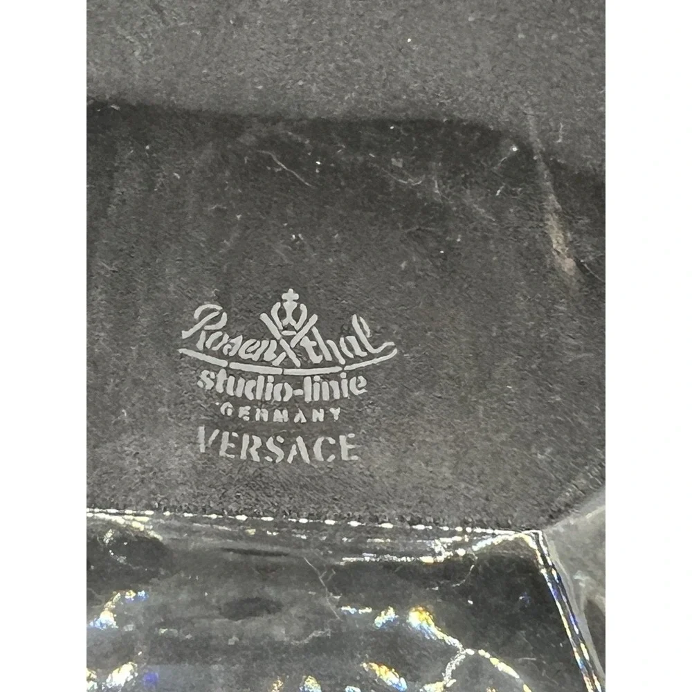 Stunning Rosenthal VERSACE Medusa Lumiere Round Crystal Bowl 7